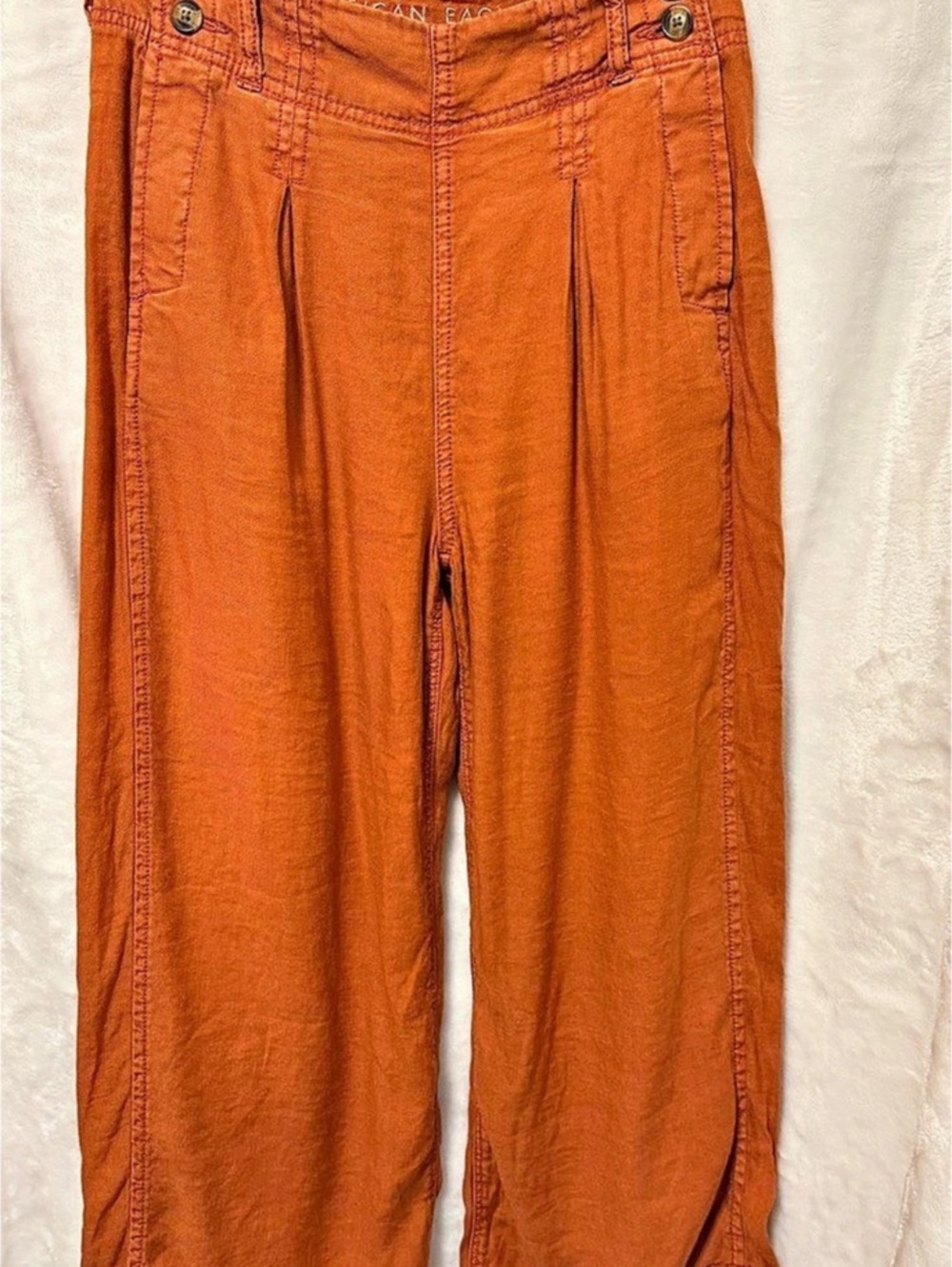 American Eagle Wide Leg Pants burnt orange Size 6 Short